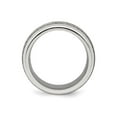 thumbnail image 4 of Gem & Harmony Mens Titanium 10mm Pattern Band Ring with Grey Crete for Men, 4 of 5