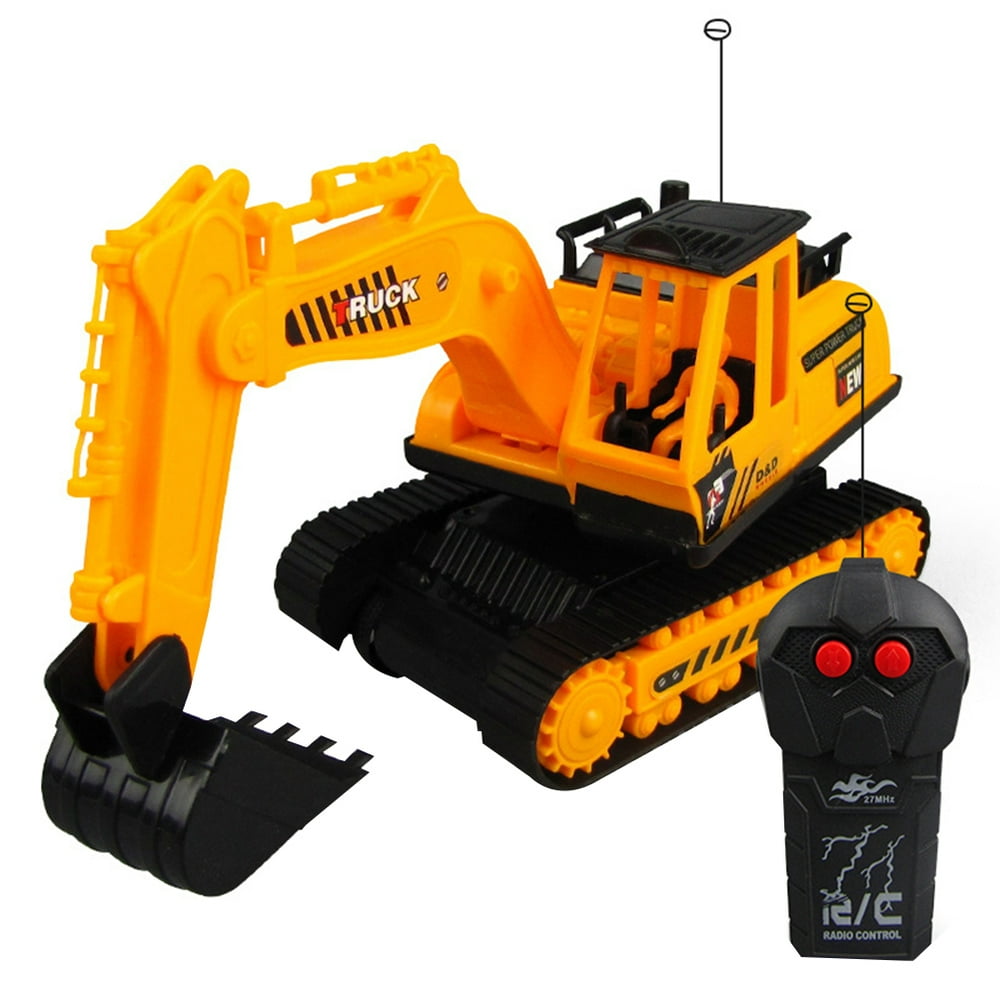 2 Channel 360 Rotary Electric Remote Control Excavator Model Toy