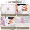 thumbnail image 4 of Ryvnso LED Bedside Table Lamp Artistic Flowers Bedroom Desk Lamps Nightstand Lampshade M, 4 of 7