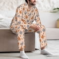 thumbnail image 7 of Picia Funny Chicken Pattern Men’s Long-Sleeve Sleepwear Set - Soft 2-Piece Loungewear with Pockets, Comfy PJs for Relaxing Nights-Medium, 7 of 7