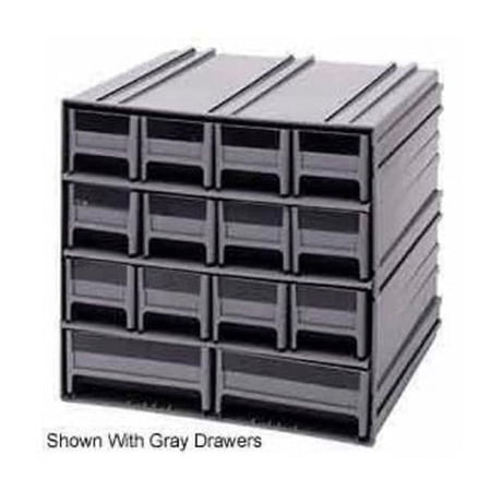 QIC-12123 Interlocking Storage Cabinet with 14 Ivory Drawers - 11.75 x 11.37 x 11 in.
