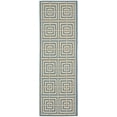 thumbnail image 2 of Safavieh Courtyard Ariana Geometric Indoor/Outdoor Runner Rug, Blue/Bone, 2'3" x 8', 2 of 8