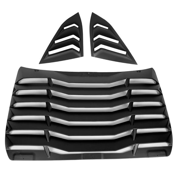 Ikon Motorsports Compatible with 16-21 Honda Civic Sedan IKON Style Rear Window Louver W/ Side Quarter Scoop