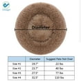 thumbnail image 5 of Deago Soft Plush Pet Bed For Dogs & Cats Fur Donut Round Beds Cushion Pets Warm Mat (Brown, 23.7"), 5 of 7