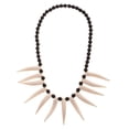 thumbnail image 1 of Collar de colmillo Hugo de Diente tribal para cosplay de granos del cuerno, 1 of 5