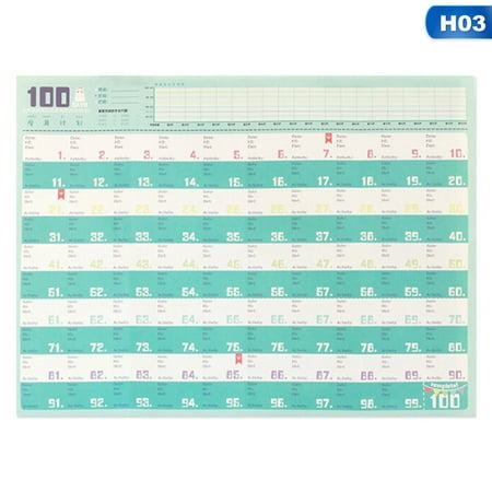 KABOER 1\/2Pcs 2019 Plan Striving Goals Daily Weekly Planner Learning Study Supplies Self-Discipline 100 Days Calendars Countdown Calendar Schedules Target (Best Countdown App 2019)