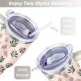 thumbnail image 5 of Holly Leaves 40 Oz Tumbler with Handle Lid and Straw Stainless Steel Double Walled Vacuum Insulated Cup Merry Christmas Gifts Tumbler for Women Men Friends Outdoor Indoor, 5 of 6