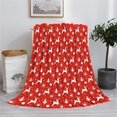 thumbnail image 1 of Christmas Reindeer Snowflakes Blanket Fleece Plush Throw Blankets Soft Cozy Warm Bedspread Shawl Bed Sofa Flannel Print Blanket, 1 of 4