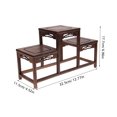 thumbnail image 2 of Mobutofu Wood Display Shelf Antique Design Light Brown 1Pack for Collectors Collections, 2 of 6