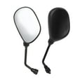 thumbnail image 1 of Espejos retrovisores traseros universales para motocicleta ajustables, espejo lateral retrovisor de aluminio y plástico, 1 juego negro forma ovalada M8, 1 of 7