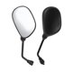 thumbnail image 1 of Espejos retrovisores traseros universales para motocicleta ajustables, espejo lateral retrovisor de aluminio y plástico, 1 juego negro forma ovalada M8, 1 of 7
