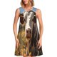 thumbnail image 1 of Easygdp Countryside Flower Cow para Vestido Transpirable de Mujer, Vestido Suelto de Manga Corta con Pliegues y Bolsillos para el Verano, 1 of 7