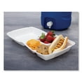 thumbnail image 4 of Dart 85HT3R Foam Hinged Lid Commercial Containers, 3-Compartment, 8.38 x 7.78 x 3.25, 200/Carton, 4 of 6