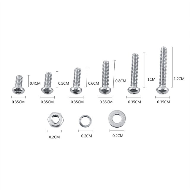 Akozon Hex Socket Screws 600pcs M2 304 Stainless Steel Nuts With Hex Nuts Washers Assortment Repair Tool