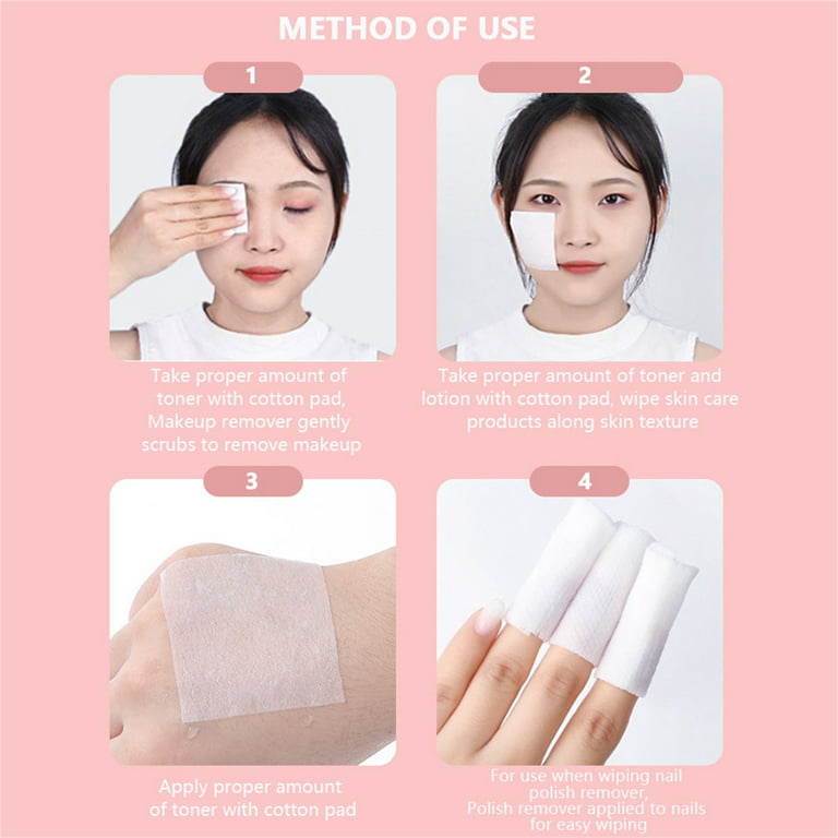 Cotton Squares Pad Makeup Removal Cotton Soft Lint Free Cotton Pads Makeup  Face Cleansing Pad 580PCS