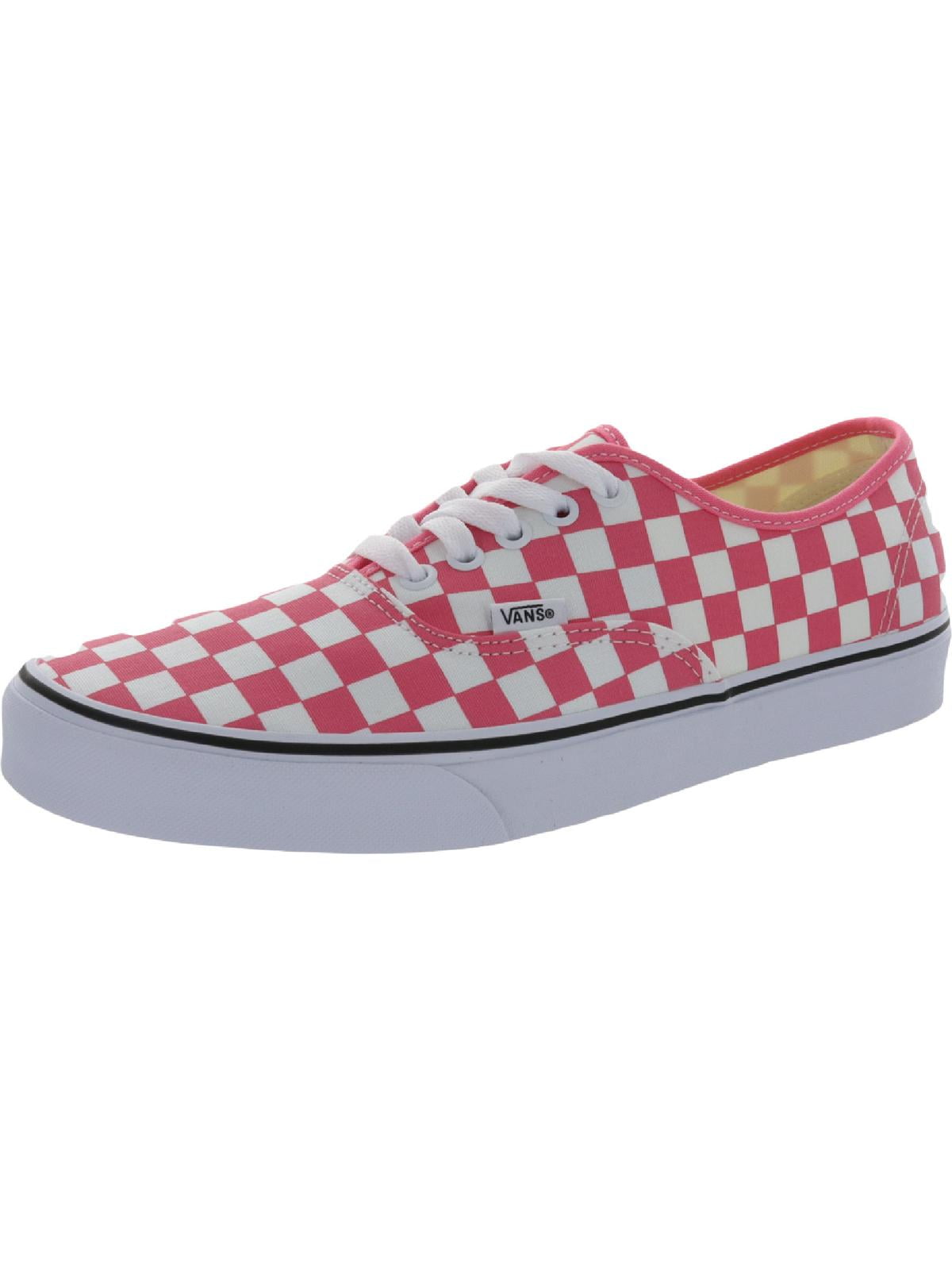 pink checkered vans shoes