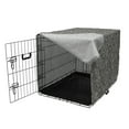 thumbnail image 3 of Abstract Dog Crate Cover, Monochrome Design Triangles Art of Brushstrokes Abstract Layout, Easy to Use Pet Kennel Cover Small Dogs Puppies Kittens, 7 Sizes, White and Charcoal Grey, by Ambesonne, 3 of 6