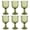 Green, variant on 6 Pack Glass Cups 300ml,Thickened Tumblers Set with Sunflower & Beaded Texture - Clear, Dishwasher Safe for Iced Coffee, Juice, Beer, Home, Party, Restaurant