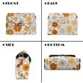 thumbnail image 7 of TSOVTHRID Orange Floral White Print Crossbody Bags for Women, PU Leather Cell Phone Purse, Minimalist Cross Body Handbags Shoulder Bag with Detachable Strap, 7 of 7