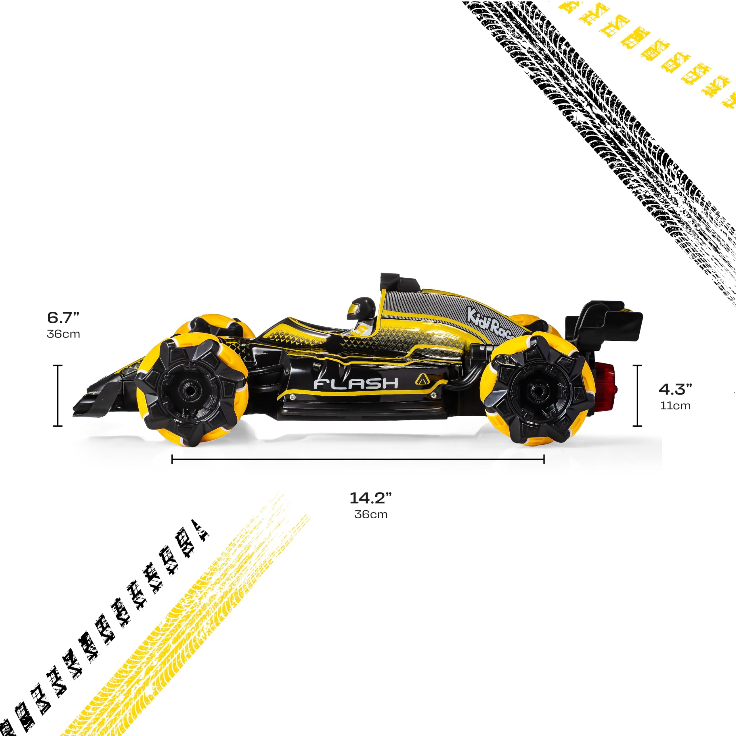 Rechargeable Remote Control RC Car for Kids, 360 Twisting 4wd Drifter Vapor Generating 1:12 Scale