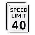 thumbnail image 1 of Uxcell 2-Pack Speed Limit 40 MPH Sign 16" x 12" Aluminum Weather Resistant Traffic Sign, 1 of 2