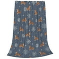 thumbnail image 2 of Zufioo Squirrel And Snowflakes Fleece Blanket Queen Size,Plush Bed Blanket,Ultra Soft Throw Blanket,Plush Fuzzy Cozy Blanket Perfect for Bed,Couch-40"x30", 2 of 7