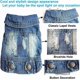 thumbnail image 4 of Dog Jean Jacket, Blue Puppy Denim Clothes, Lapel Vests Vintage Pet Coat Apparel, Cool Classic Cowboy Dog Shirts Outfits Costume for Small Medium Large, 4 of 4