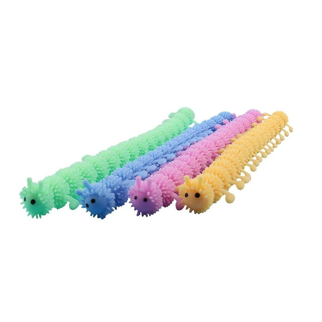 Fidget Toy HUOGUO de goma blanda TPR Caterpillar para niños