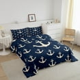 thumbnail image 3 of Erosebridal Ocean Anchor Comforter Sets Full Size, Vintage Nautical Comforters & Duvets, Sailboat Room Decor, Reversible, 3 of 7