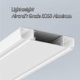 thumbnail image 4 of Rail de Rideau à Double Rangée Silencieux Rail de Rideau de Plafond Robuste pour Rideaux, Rail de Séparation de Pièce pour Salon Chambre Hôpital Installation Facile Aluminium (Blanc, 13 Pieds), 4 of 8