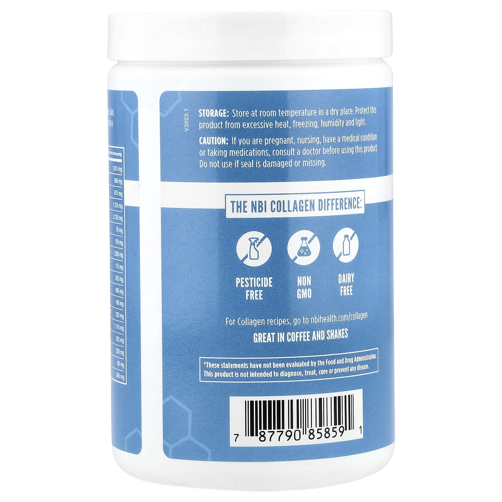 NBI Health Hydrolyzed Collagen Types I & III, Unflavored, 10.58 oz (300 g)