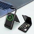 thumbnail image 2 of Cell Phone Stand,Wireless Charger Stand Wireless Charger Multifunctional Portable Data Cable Adapter Organizer Set 15W Fast Charging Multifunctional Data Cable Phone Stand, 2 of 9