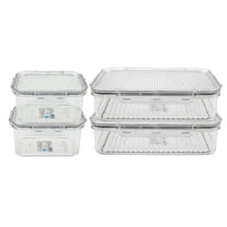 Zukka Fresh-Keeping Box Plastic 4PCS Food Storage Container with Lids Leak-Proof Large BPA Free