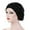 Black, variant on Herrnalise Women Chemotherapy Cap Muslim Hat Colorful Wrap Cap