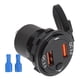 thumbnail image 1 of Zócalo del cargador, cargador de coche Adaptador de cargador de coche USB dual Cargador de coche de carga rápida Rendimiento lleno de energía, 1 of 9