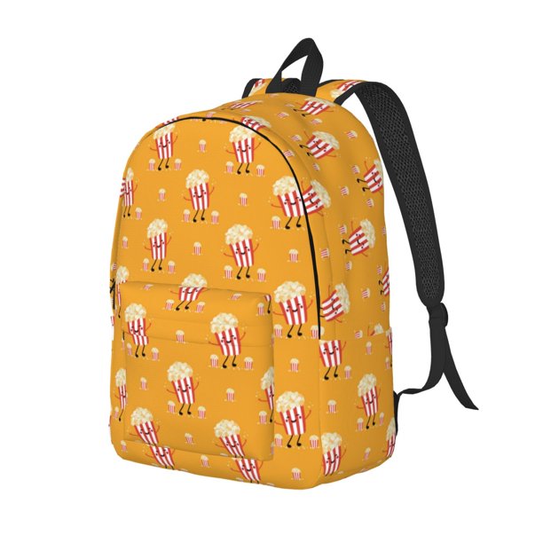 Fotbe Cute Popcorn Mochila de Lona con Estampado, Mochila Duradera, Mochila Versátil de Alta Calidad, Mochila Compacta Vintage-Medium