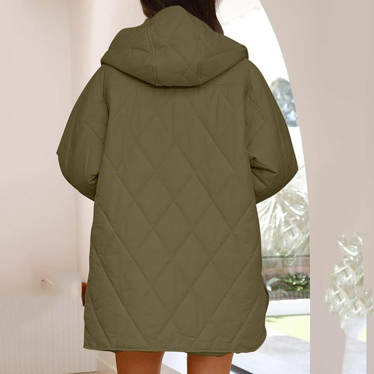 Diamond quilted oversized hooded parka online