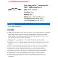 thumbnail image 2 of Rear Brake Pad Set - Compatible with 2006 - 2008 Lincoln Mark LT 2007, 2 of 2