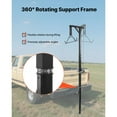 thumbnail image 4 of KFFKFF Truck Hitch Game Hoist, 600 lbs Capacity, Hunting Deer Hoist with 2-inch Receiver, Rotating Shaft & Adjustable Height, Includes Gambrel Winch for Game Processing, 4 of 9