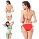 thumbnail image 4 of Conjunto de bikini sexy de 2 piezas para mujer, traje de baño con cuello halter y braguita con lazos laterales, traje de baño Candy, 4 of 5