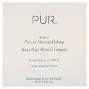 PÜR MINERALS 4-in-1 Pressed Mineral Makeup SPF 15 Powder Foundation with Concealer & Finishing Powder - Medium to Full Coverage- Cruelty-Free & Vegan Friendly, 0.28 Ounce Blush Medium/MP3