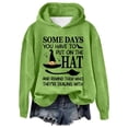 thumbnail image 1 of Halloween Oversized Letter Print Pullover Sweatshirt For Women Loose Fit Hooded Shirt, 1 of 4