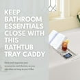 thumbnail image 2 of ToiletTree Products Stainless Steel Bath Caddy - Rust-Resistant Bathtub Shelf to Hold Books, Drinks, Phones, and Tablets - Luxury Bath Caddy Tray for Bathroom Accessories, 2 of 7