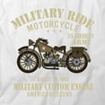 thumbnail image 2 of Military Ride Motorcycle T-Shirt | Cool Motorcycle White Tee Gift, 2 of 5