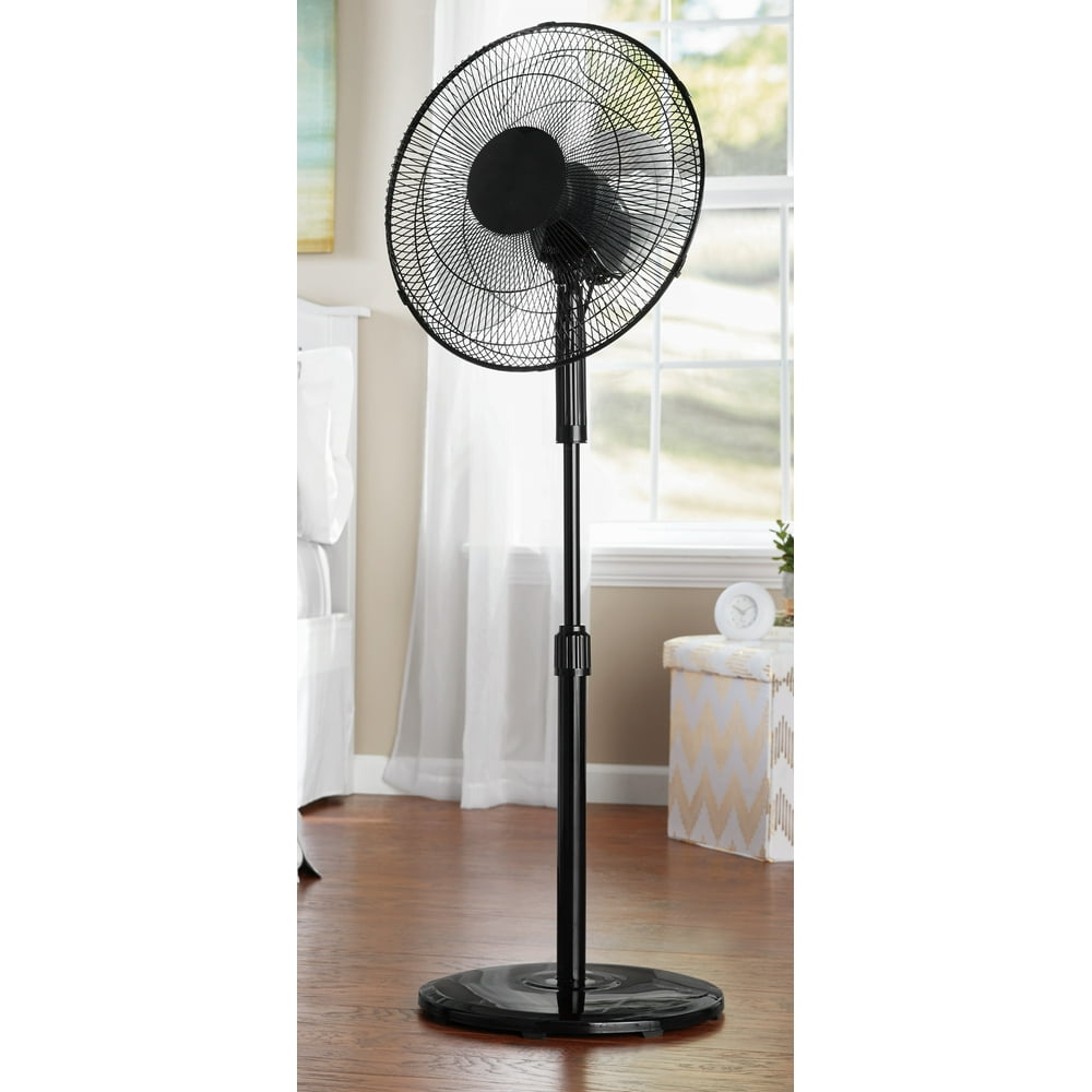 Mainstays 16" 3Speed Oscillating Pedestal Fan, Model FS408MB, Black