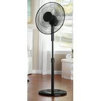Mainstays 16" 3-Speed Oscillating Pedestal Fan, Black, FS40-8MB