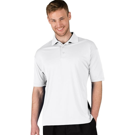 BlueGeneration Men's Ultra Lux Polo - White 3 Extra Large Solid