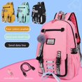 thumbnail image 2 of POINTERTECK Girls Backpack Teen Rucksack Large Capacity Female College Student Locked Schoolbag Anti-Theft Backpack with USB Charging Port, 2 of 6