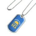 thumbnail image 2 of I Need Some Vitamin Sea Beach Funny Humor Military Dog Tag Pendant Necklace with Chain, 2 of 5