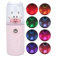 thumbnail image 2 of Pulverizador facial con diseño de animales de dibujos animados, portátil, para el hogar y la oficina, color rosa, 2 of 14